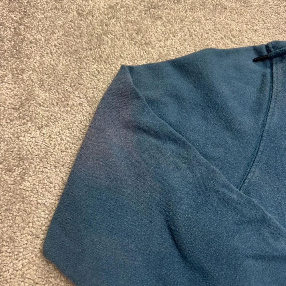 The North Face Aztec Pullover Hoodie Graphic Sweatshirt Mens Large Blue Casual